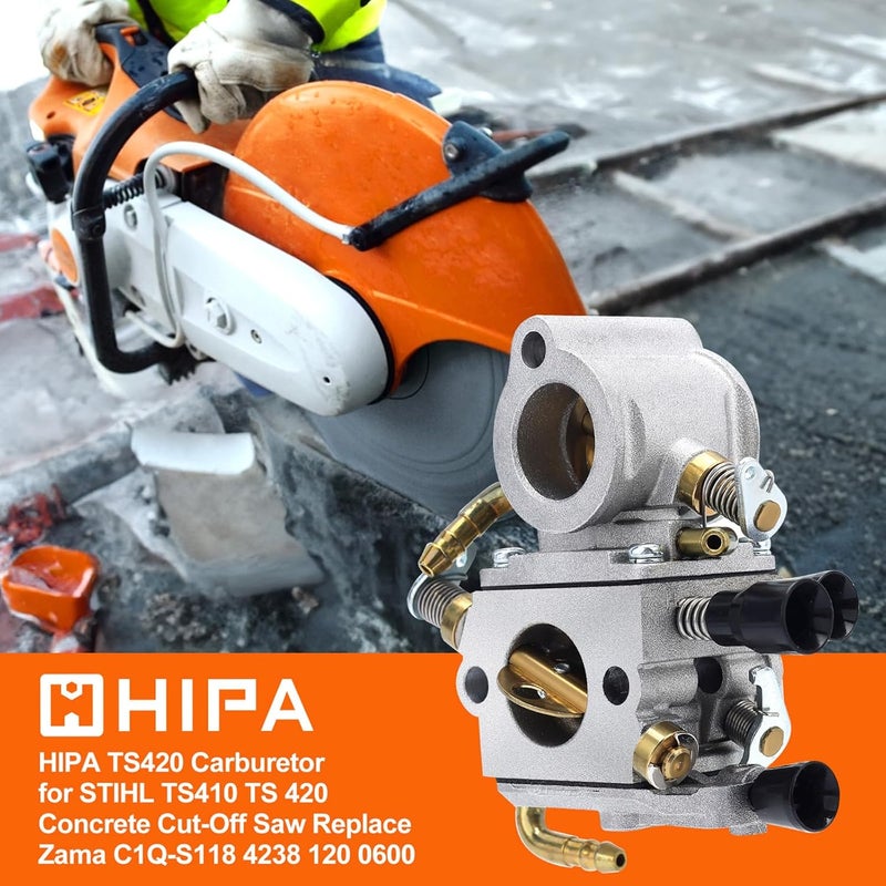 Hipa TS420 TS410 Carburetor for STIHL TS 420 TS410Z TS420Z Concrete Cut-Off Saw Replace Zama C1Q-S118 Carb 4238 120 0600 - Image 2